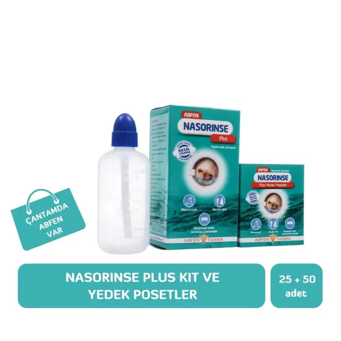 Abfen Nasorinse Plus Yetişkin Kit & Yetişkin 50 Yedek Poşet