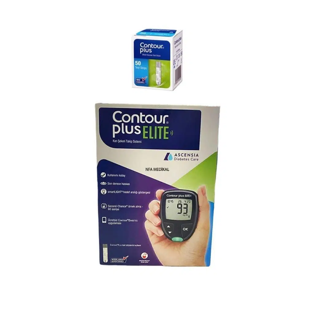 Contour Plus Elite Ölçüm Cihazı + Test Stribi 50'Li (SKT:04/2027)