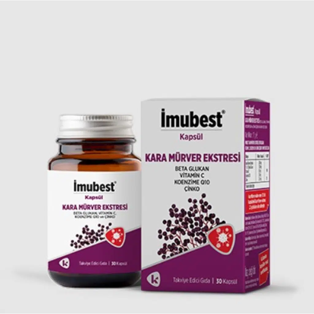 İmubest Kara Mürver 30 Kapsül (SKT:02/2028)