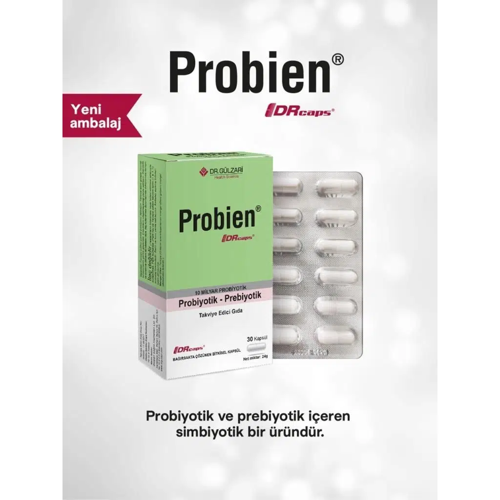 Probien Probiyotik Prebiyotik 30 Kapsül (SKT:07/2028)