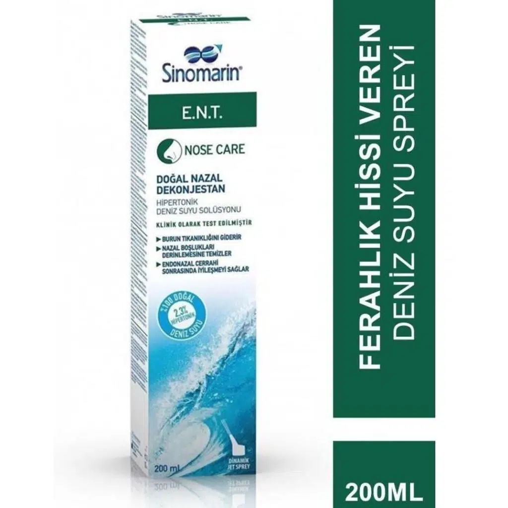 Sinomarin E.N.T. Deniz Suyu Burun Spreyi 200 Ml (SKT:01/2028)